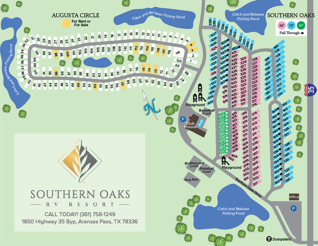 Map Southern Oaks RV Resort